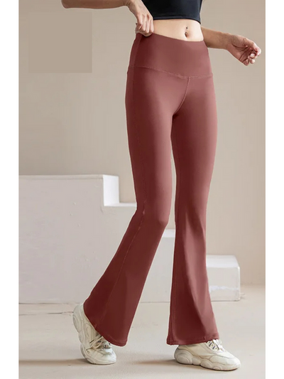 Elastische Schlaghose mit Hohem Bund und Nahtlosem Sitz für Damen | Perfekt für Alle Jahreszeiten