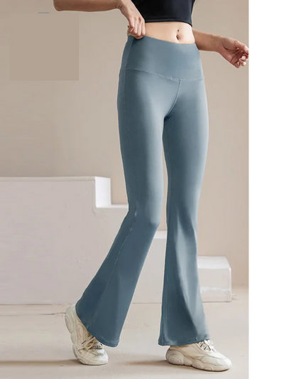 Elastische Schlaghose mit Hohem Bund und Nahtlosem Sitz für Damen | Perfekt für Alle Jahreszeiten