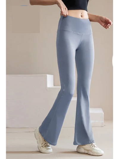 Elastische Schlaghose mit Hohem Bund und Nahtlosem Sitz für Damen | Perfekt für Alle Jahreszeiten
