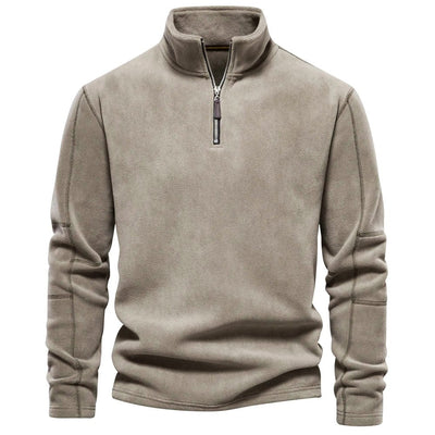 Herren Warmer Fleece Pullover mit Reißverschluss und Softshell-Konstruktion