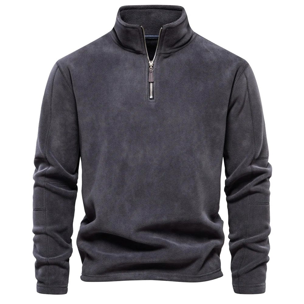 Herren Warmer Fleece Pullover mit Reißverschluss und Softshell-Konstruktion