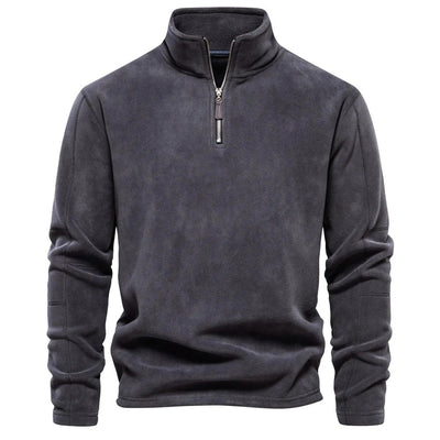 Herren Warmer Fleece Pullover mit Reißverschluss und Softshell-Konstruktion