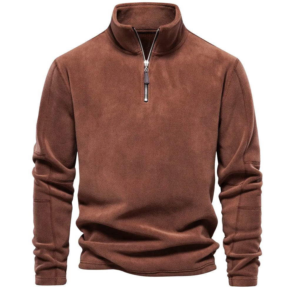 Herren Warmer Fleece Pullover mit Reißverschluss und Softshell-Konstruktion