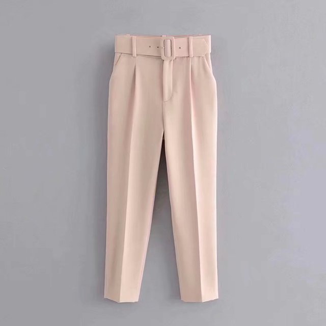 Lässige High-Waist-Hose Mit Gürtel Und Taschen Für Damen |  Perfekt für lässige Tage
