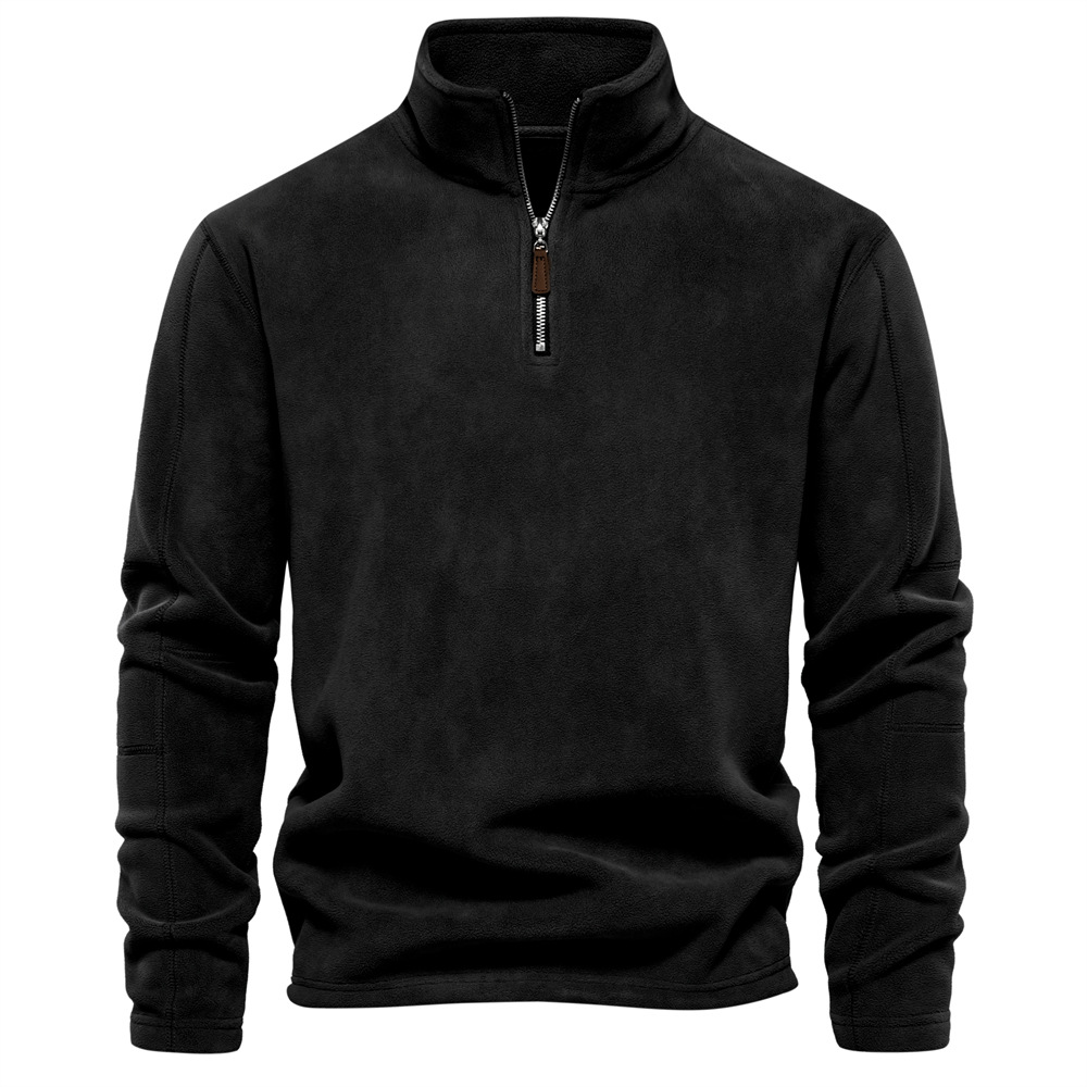 Herren Warmer Fleece Pullover mit Reißverschluss und Softshell-Konstruktion