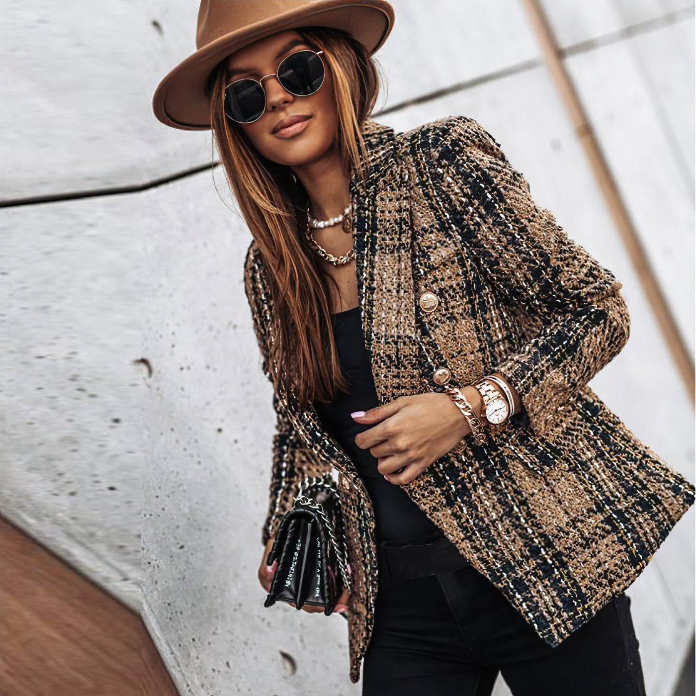 Variant image for Damen Eleganter Hochwertiger Blazer mit Praktischen Taschen und Stilvollen Knöpfen-6