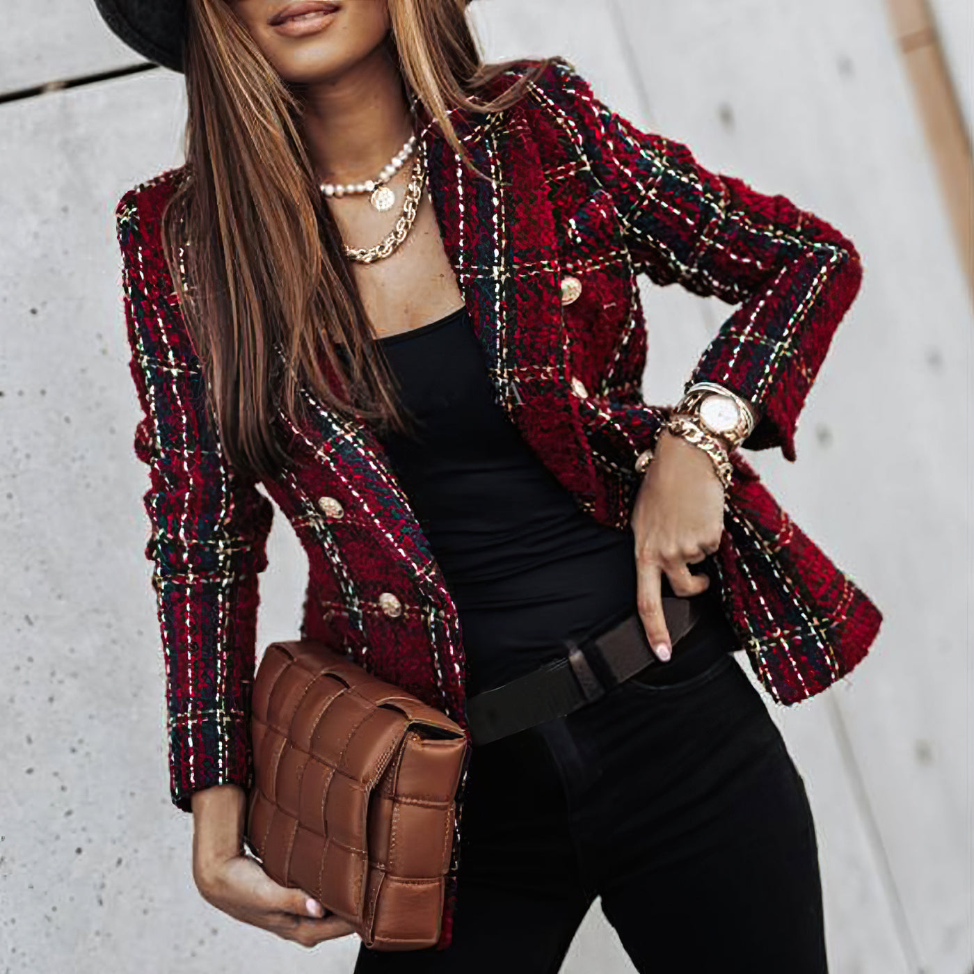 Variant image for Damen Eleganter Hochwertiger Blazer mit Praktischen Taschen und Stilvollen Knöpfen-11