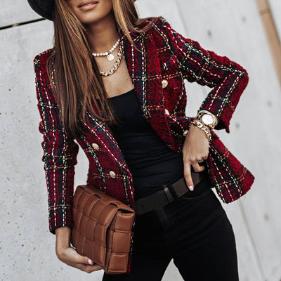 Variant image for Damen Eleganter Hochwertiger Blazer mit Praktischen Taschen und Stilvollen Knöpfen-11