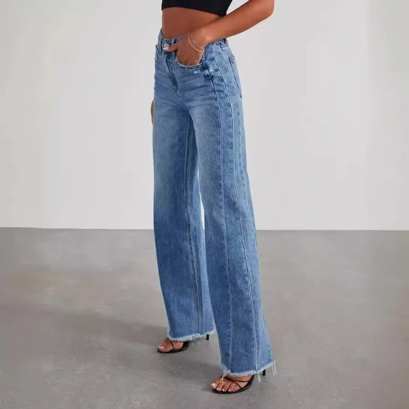Bella - Jeans mit hohem Bund und weitem Bein