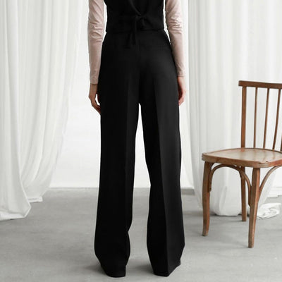 Elegante High-Waist-Hose Mit Weitem Bein Für Damen |  Perfekt für lässige Tage