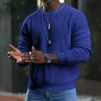 Herren Vielseitiger Baumwollpullover mit Rundhalsausschnitt
